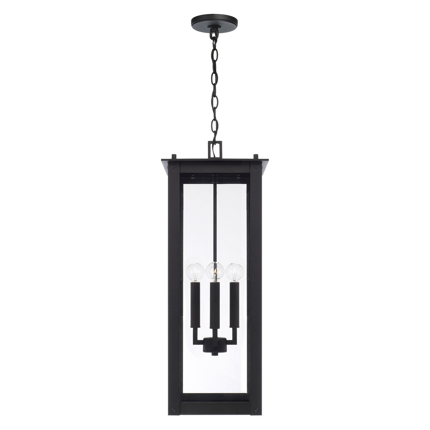 Capital Lighting - 934644BK - Four Light Outdoor Hanging Lantern - Hunt - Black