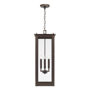 Capital Lighting - 934644OZ - Four Light Outdoor Hanging Lantern - Hunt - Oiled Bronze
