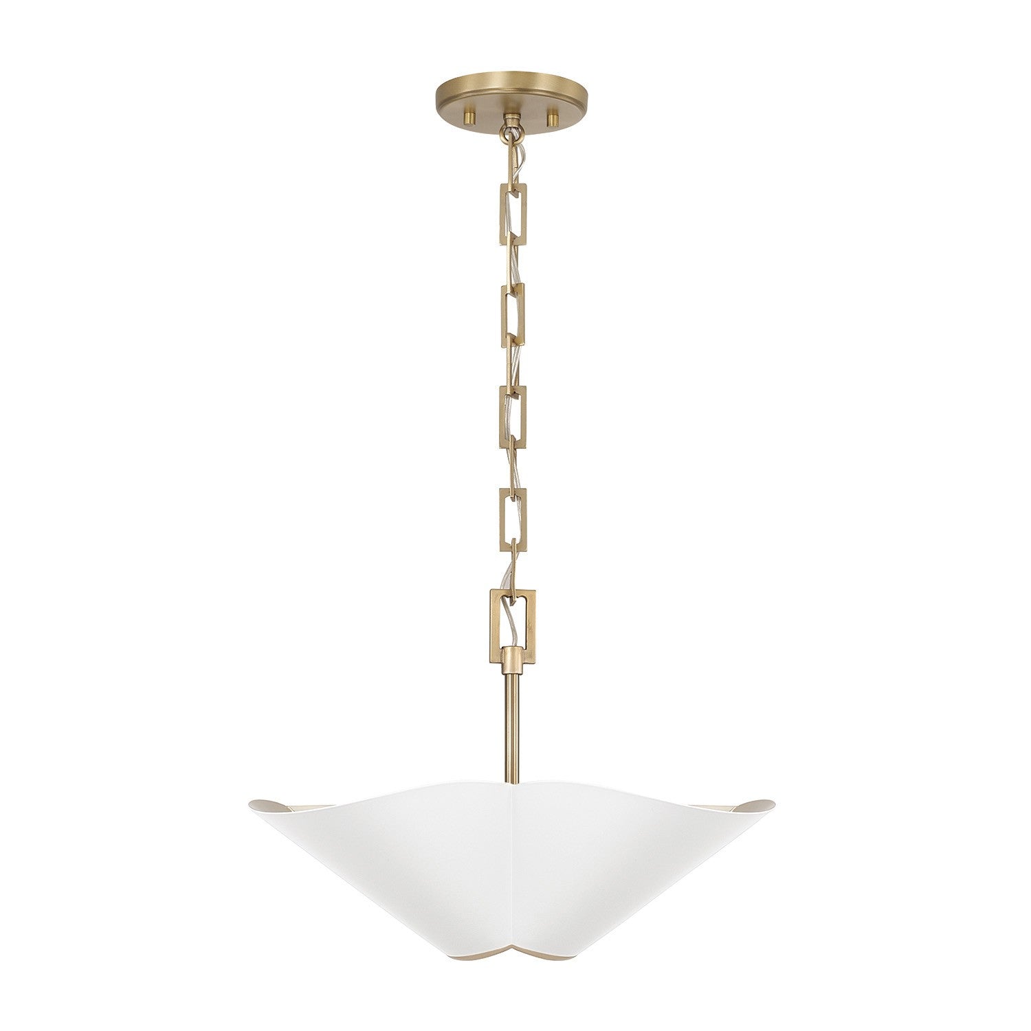Capital Lighting - 355442RE - Four Light Pendant - Maeve - Matte Brass and White