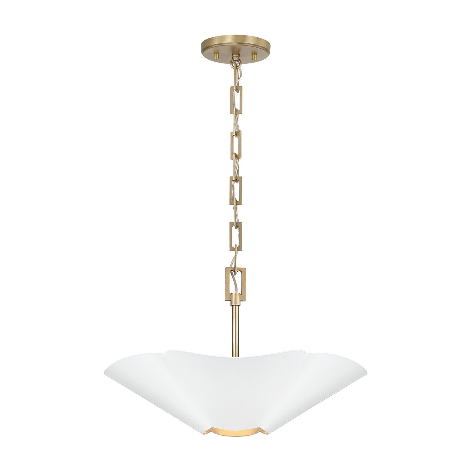 Capital Lighting - 355442RE - Four Light Pendant - Maeve - Matte Brass and White