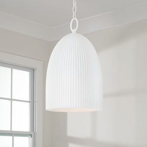 Capital Lighting - 356111CE - One Light Pendant - Mallory - Ceramic White