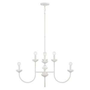 Capital Lighting - 456181CE - Eight Light Chandelier - Mallory - Ceramic White