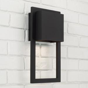 Capital Lighting - 956011BK-GL - One Light Outdoor Wall Lantern - Nate - Oiled Bronze