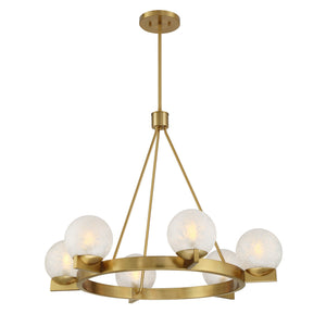 Savoy House - 1-1014-6-322 - Six Light Chandelier - Darien - Warm Brass