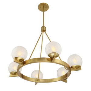 Savoy House - 1-1014-6-322 - Six Light Chandelier - Darien - Warm Brass