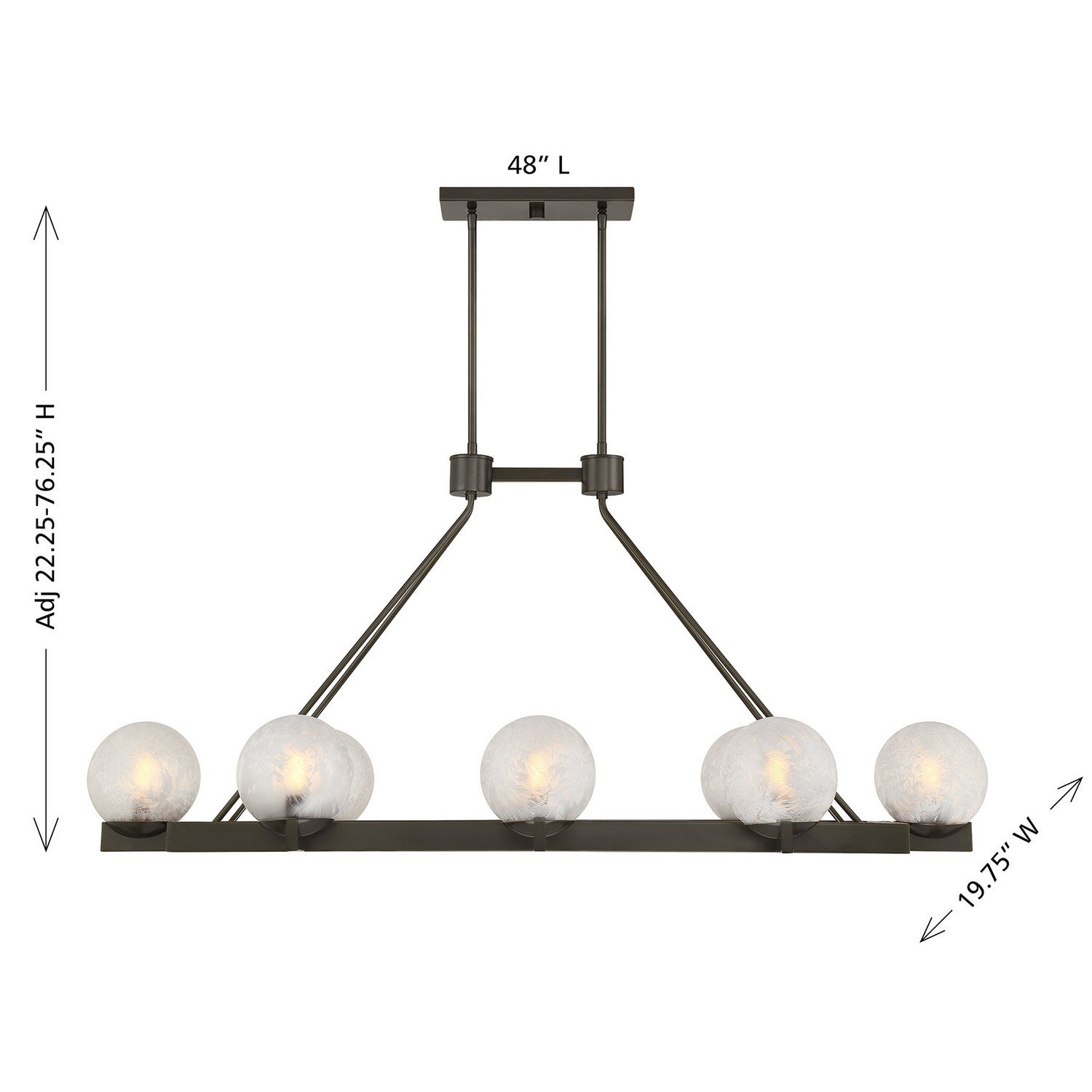 Savoy House - 1-1016-8-15 - Eight Light Linear Chandelier - Darien - Mediterranean Bronze