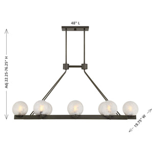 Savoy House - 1-1016-8-15 - Eight Light Linear Chandelier - Darien - Mediterranean Bronze