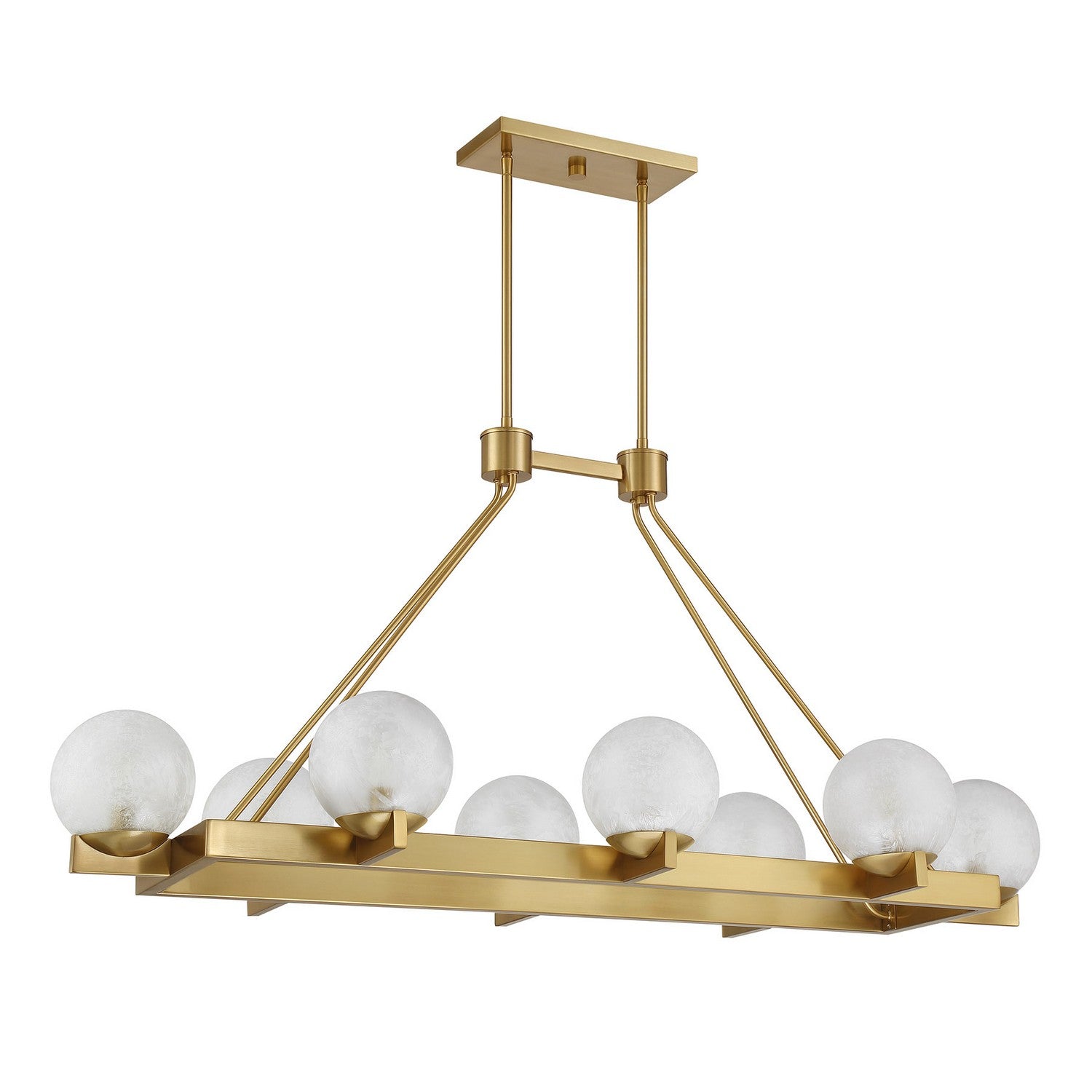 Savoy House - 1-1016-8-322 - Eight Light Linear Chandelier - Darien - Warm Brass