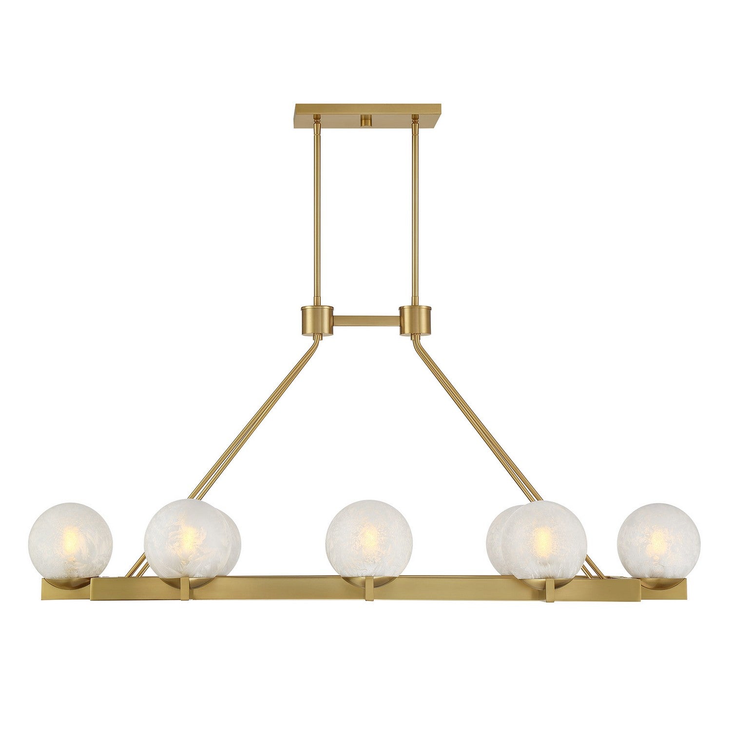 Savoy House - 1-1016-8-322 - Eight Light Linear Chandelier - Darien - Warm Brass