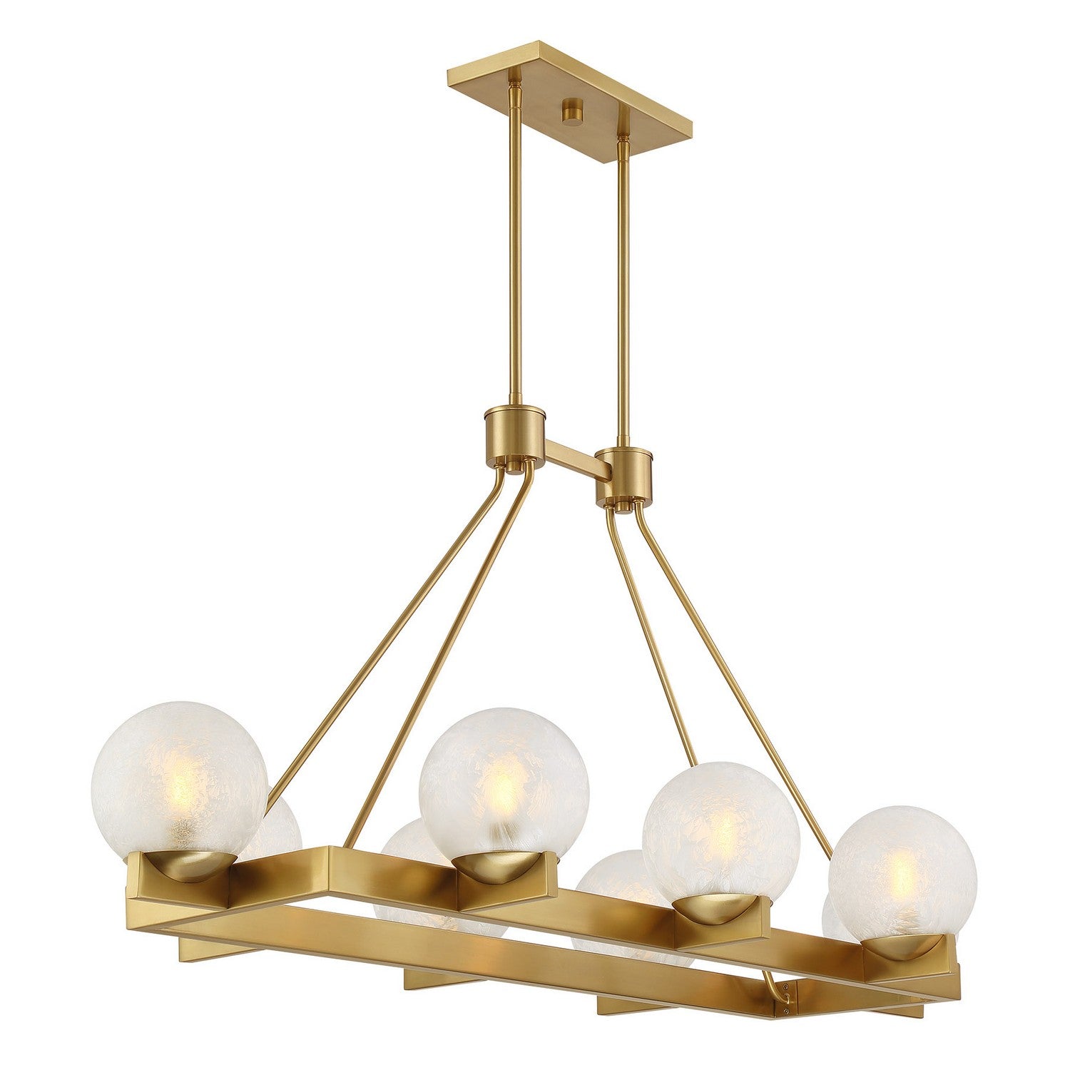 Savoy House - 1-1016-8-322 - Eight Light Linear Chandelier - Darien - Warm Brass