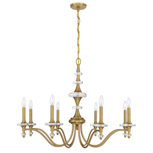 Savoy House - 1-1362-8-322 - Eight Light Chandelier - Champlain - Warm Brass