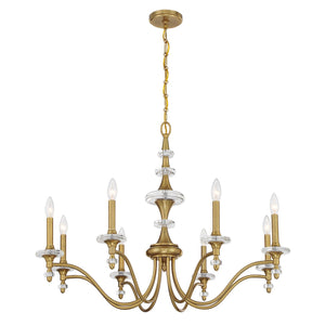 Savoy House - 1-1362-8-322 - Eight Light Chandelier - Champlain - Warm Brass