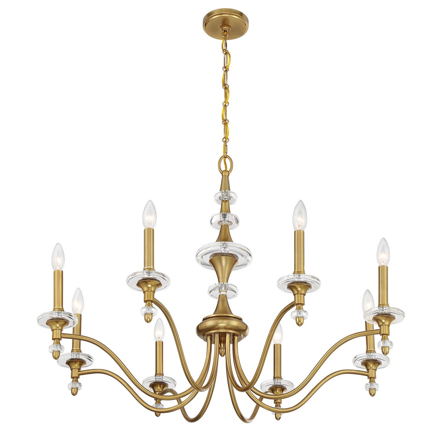 Savoy House - 1-1362-8-322 - Eight Light Chandelier - Champlain - Warm Brass