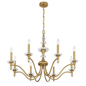 Savoy House - 1-1362-8-322 - Eight Light Chandelier - Champlain - Warm Brass