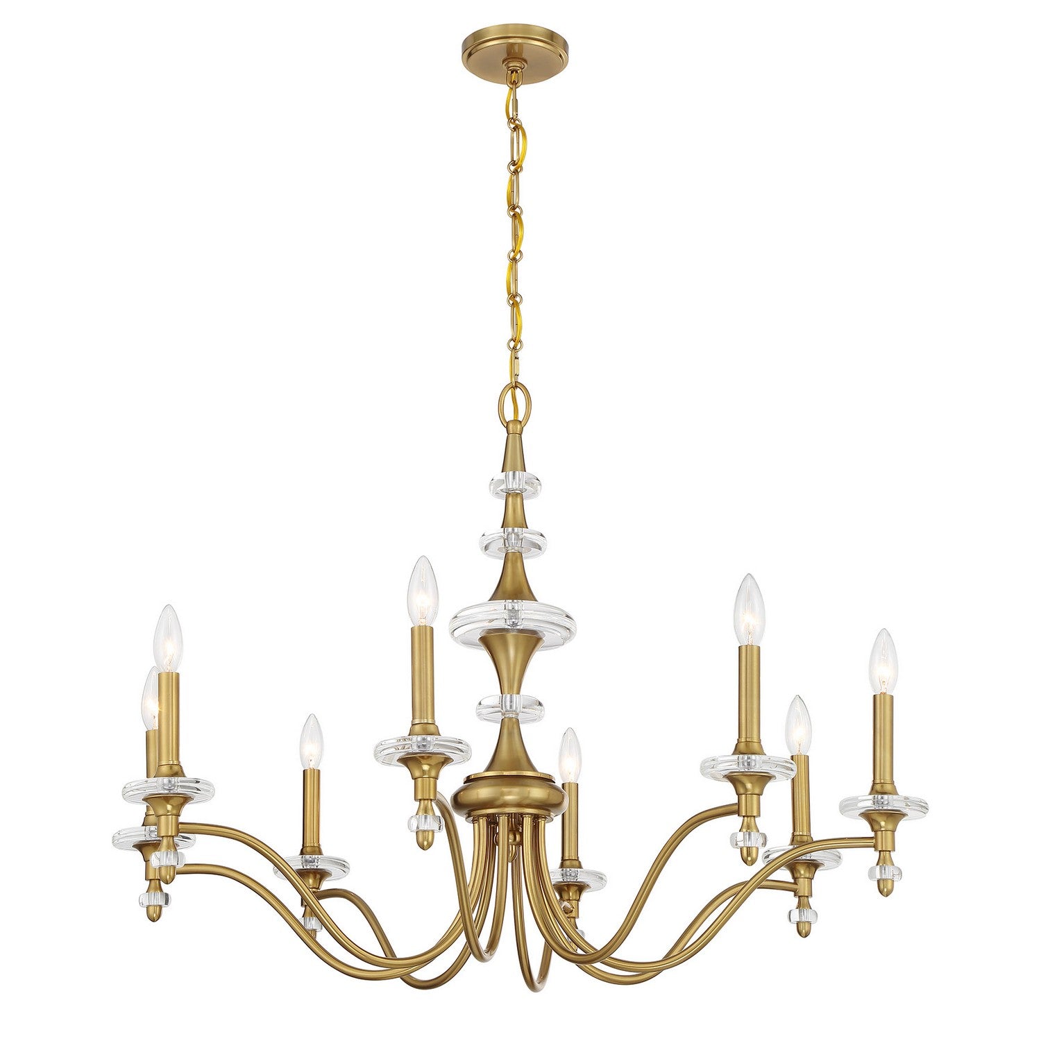 Savoy House - 1-1362-8-322 - Eight Light Chandelier - Champlain - Warm Brass