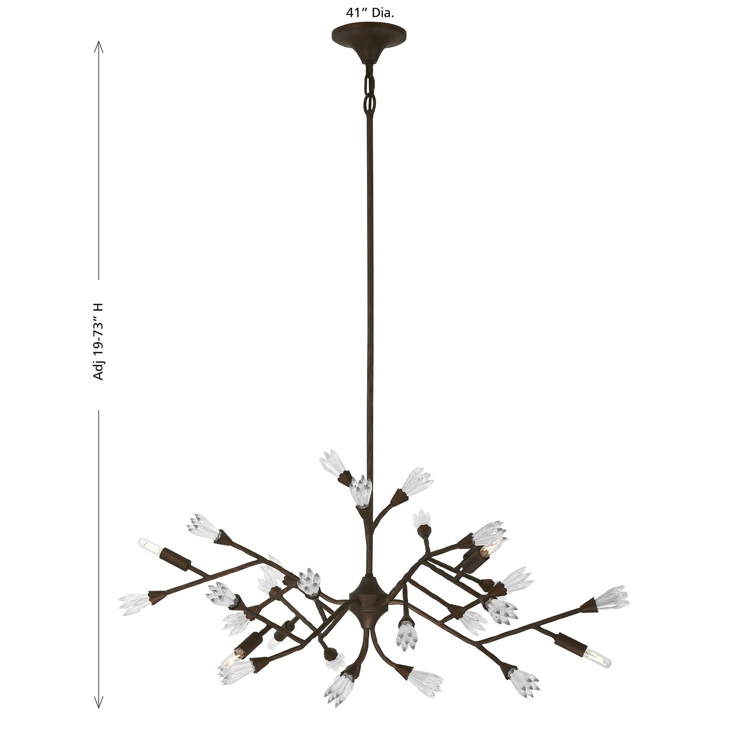 Savoy House - 1-2168-6-105 - Six Light Chandelier - Malinda - Bark