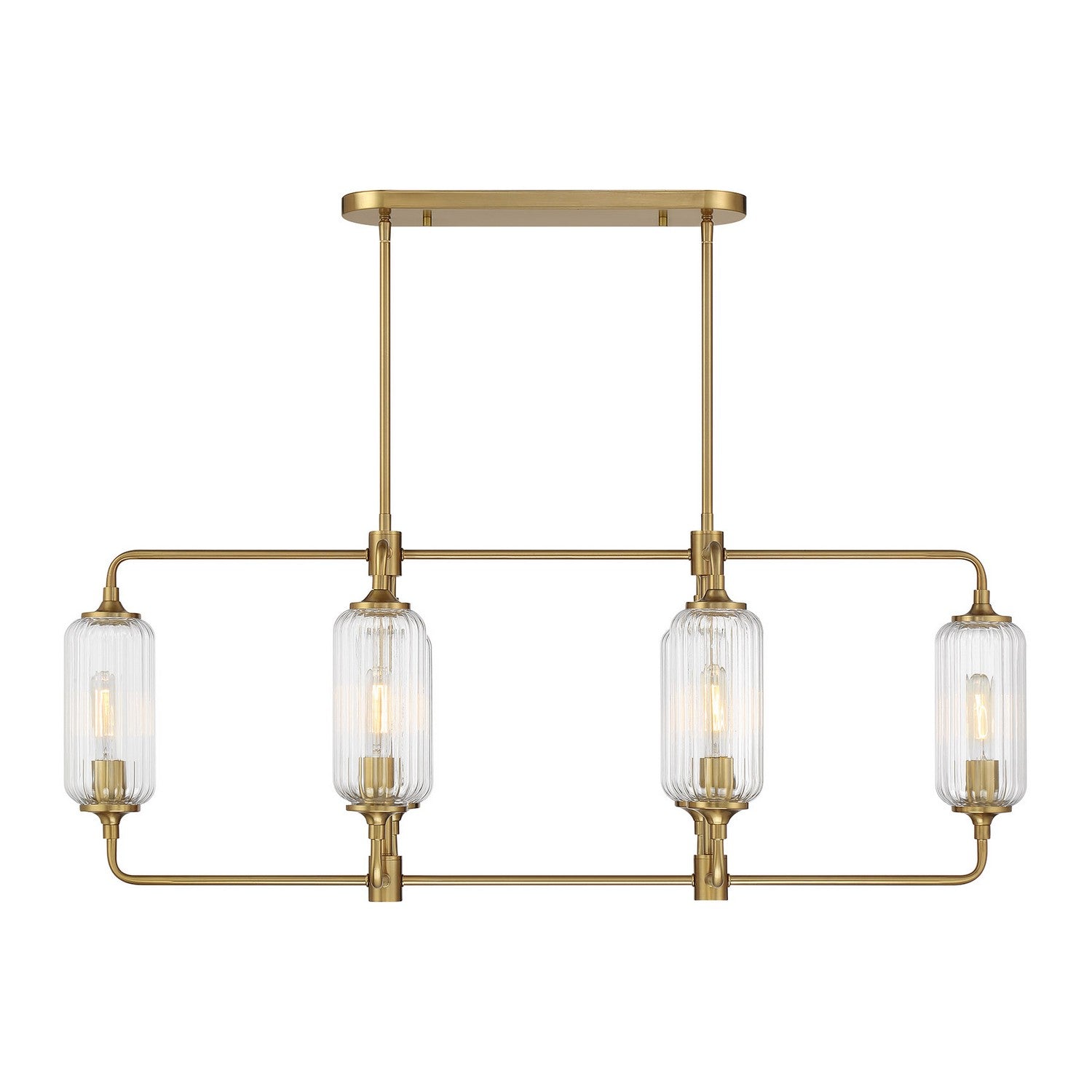 Savoy House - 1-3026-6-322 - Six Light Linear Chandelier - Holton - Warm Brass