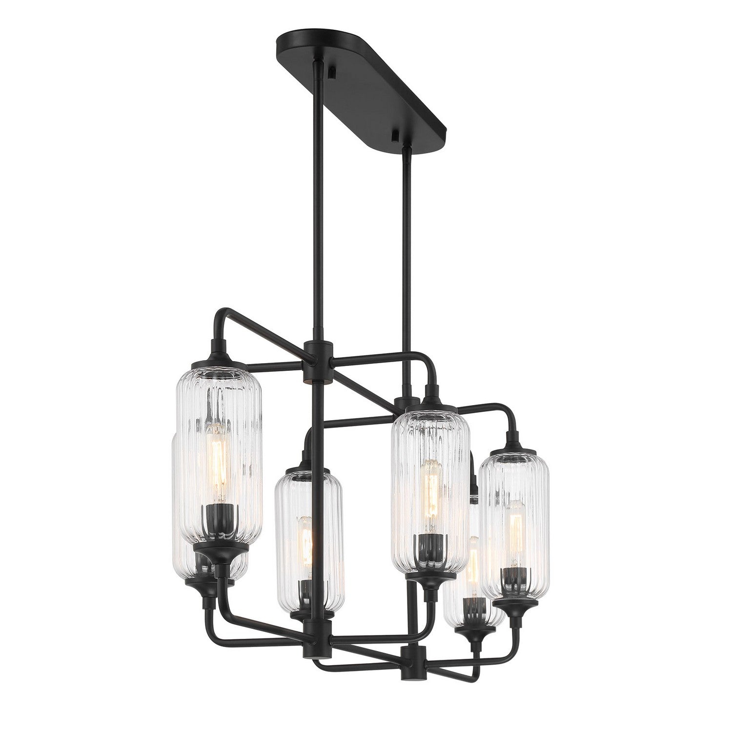 Savoy House - 1-3026-6-89 - Six Light Linear Chandelier - Holton - Matte Black