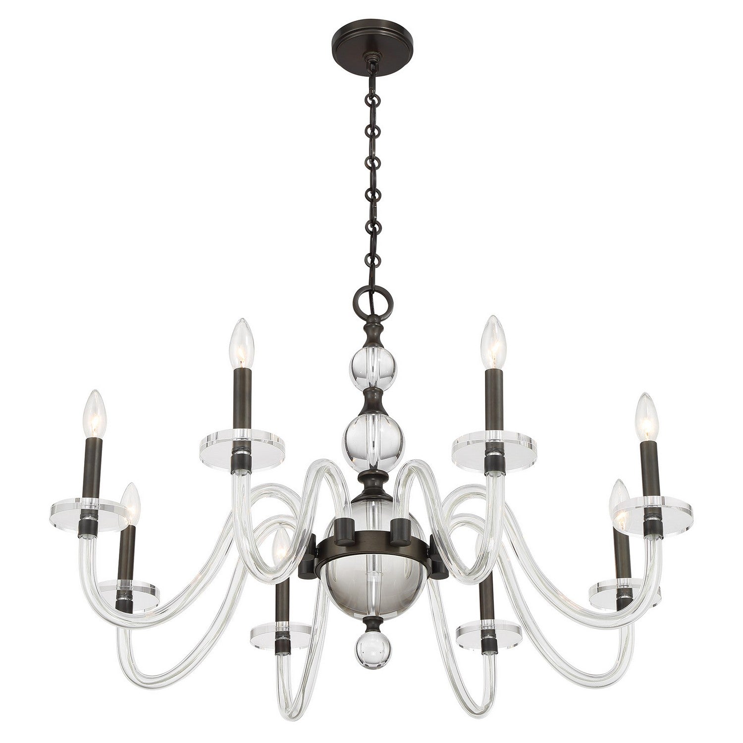 Savoy House - 1-4278-8-15 - Eight Light Chandelier - Aragon - Mediterranean Bronze