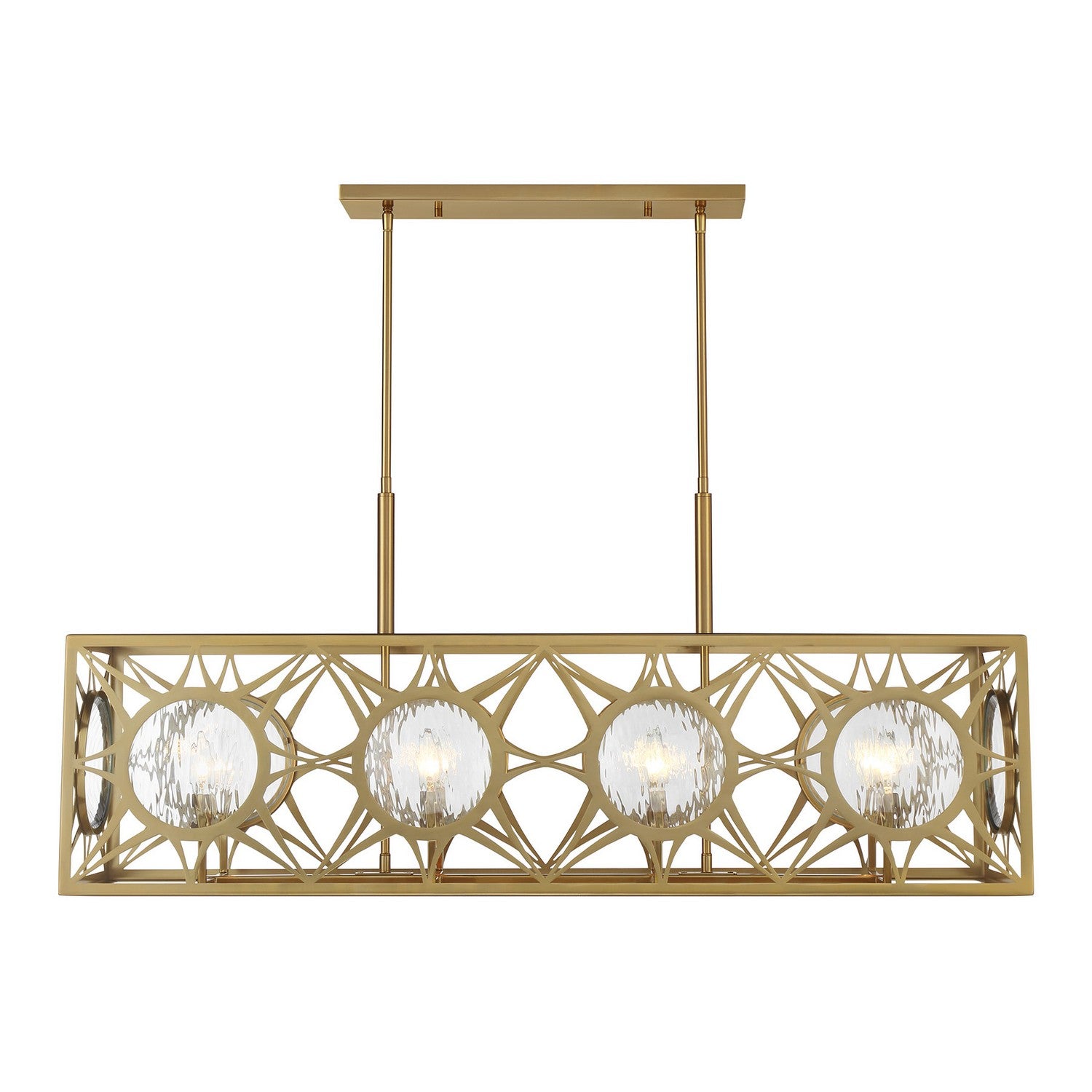 Savoy House - 1-5066-8-322 - Eight Light Linear Chandelier - Balfour - Warm Brass