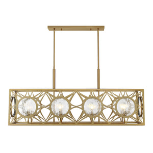 Savoy House - 1-5066-8-322 - Eight Light Linear Chandelier - Balfour - Warm Brass