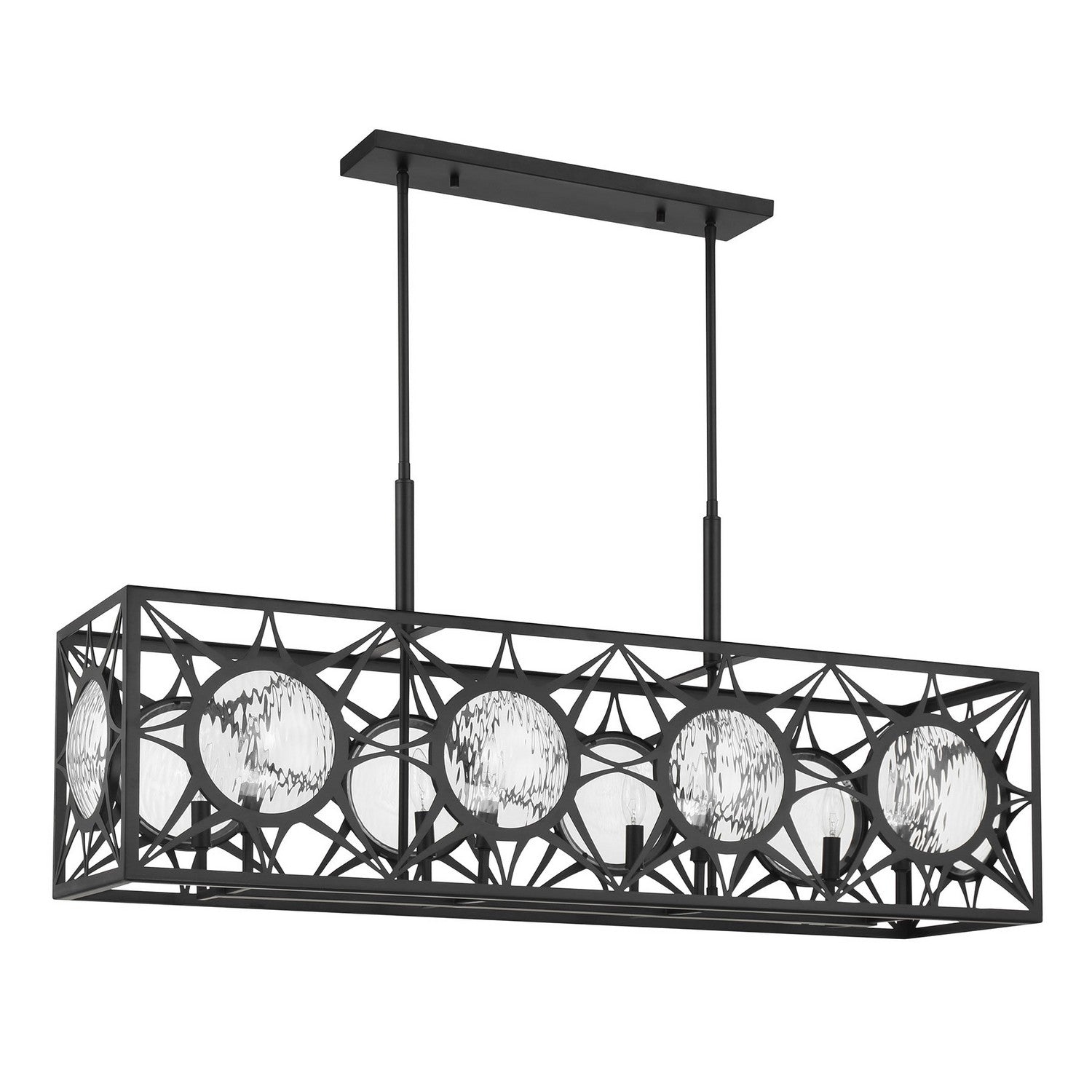 Savoy House - 1-5066-8-89 - Eight Light Linear Chandelier - Balfour - Matte Black