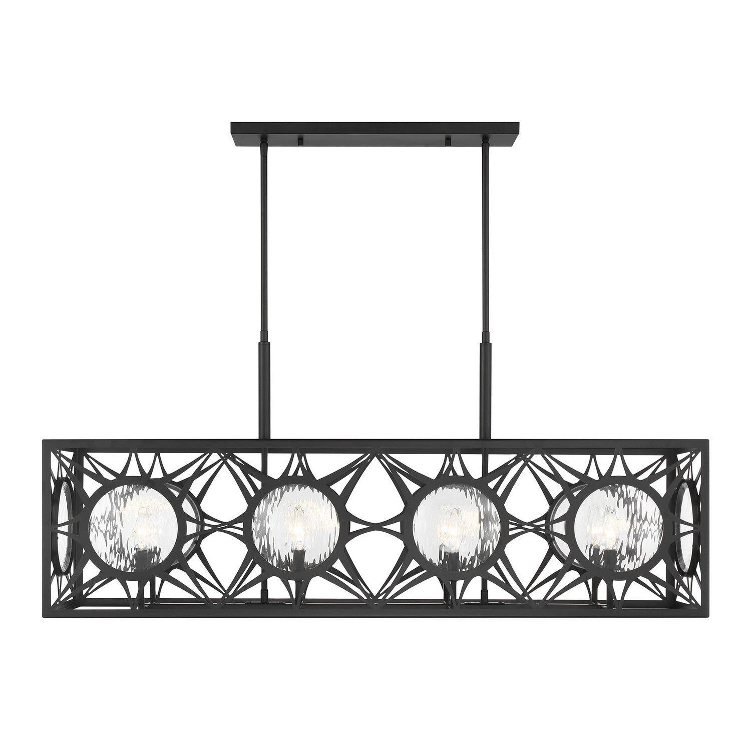 Savoy House - 1-5066-8-89 - Eight Light Linear Chandelier - Balfour - Matte Black