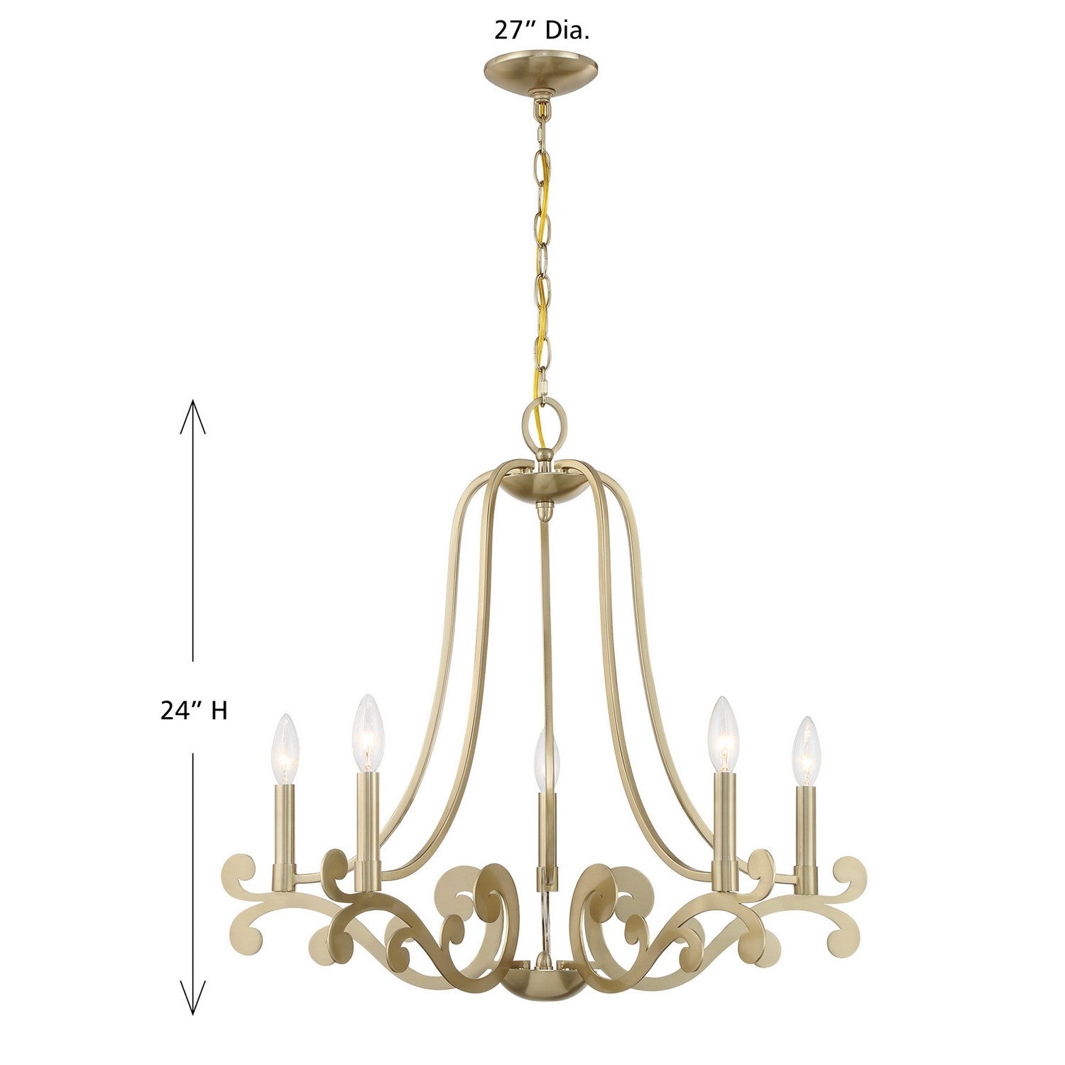 Savoy House - 1-6096-5-127 - Five Light Chandelier - Lombard - Noble Brass