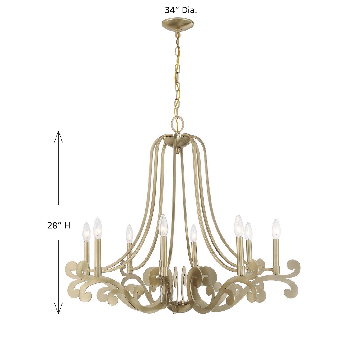 Savoy House - 1-6097-8-127 - Eight Light Chandelier - Lombard - Noble Brass