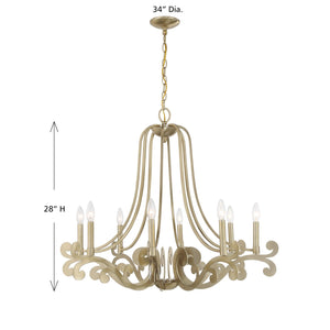 Savoy House - 1-6097-8-127 - Eight Light Chandelier - Lombard - Noble Brass