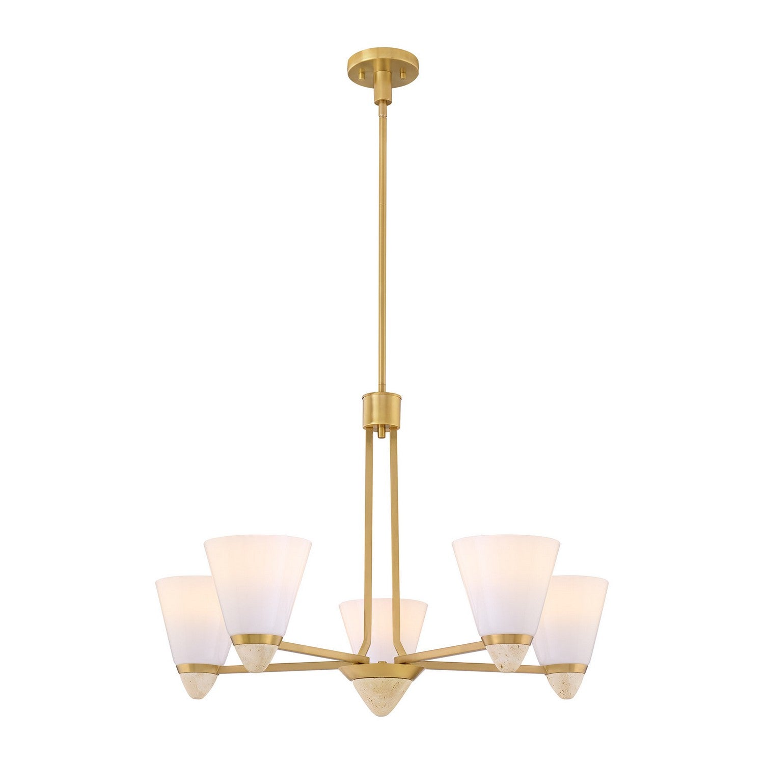 Savoy House - 1-7265-5-322 - Five Light Chandelier - Kohlman - Warm Brass