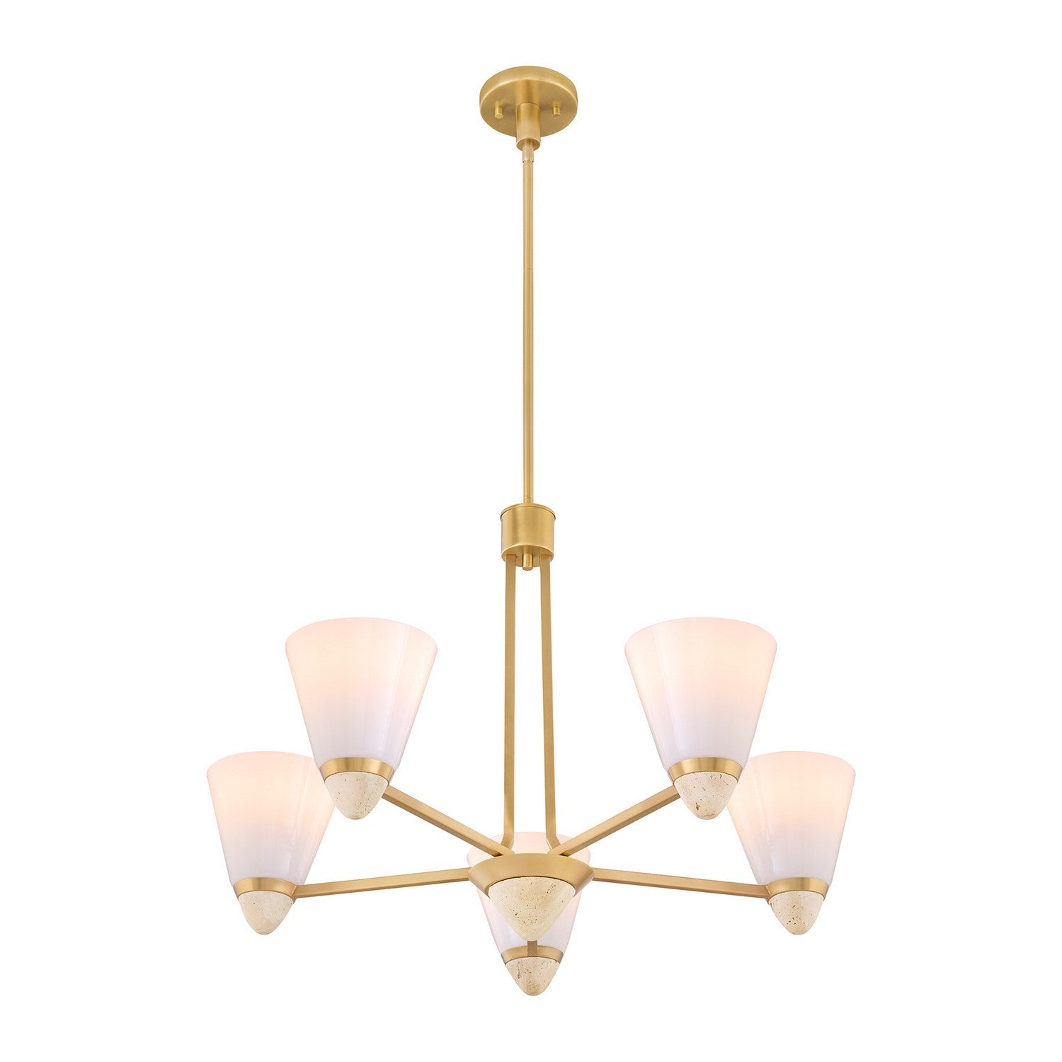 Savoy House - 1-7265-5-322 - Five Light Chandelier - Kohlman - Warm Brass