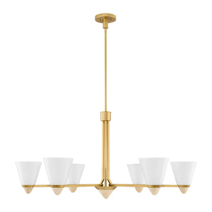 Savoy House - 1-7266-6-322 - Six Light Chandelier - Kohlman - Warm Brass