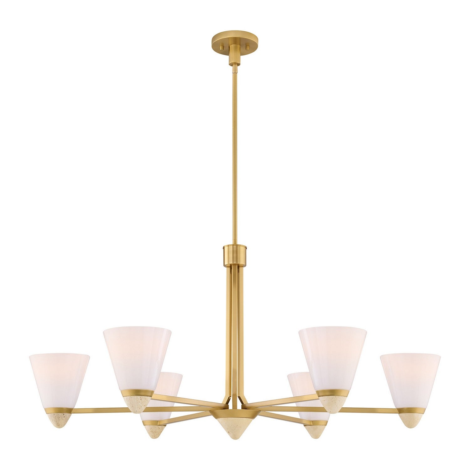 Savoy House - 1-7266-6-322 - Six Light Chandelier - Kohlman - Warm Brass