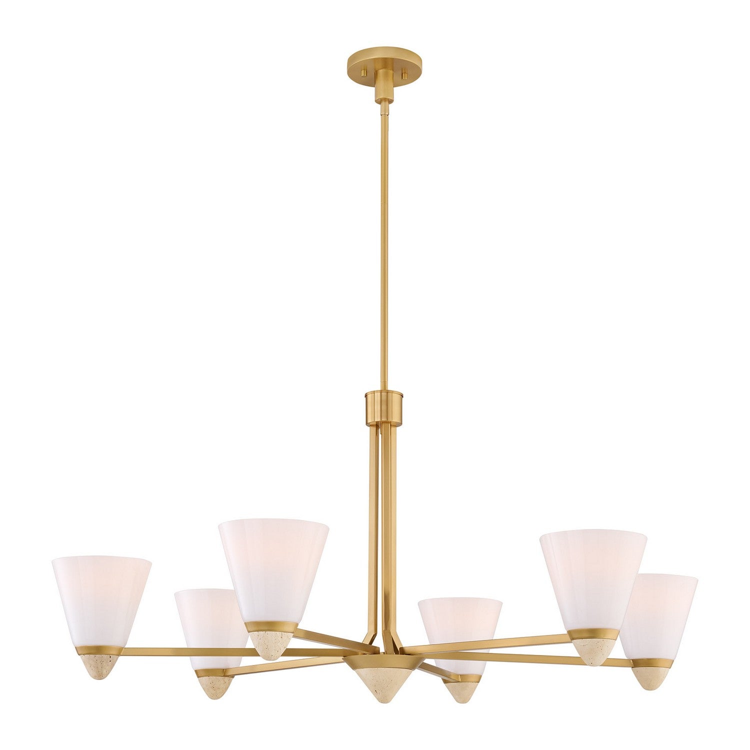 Savoy House - 1-7266-6-322 - Six Light Chandelier - Kohlman - Warm Brass