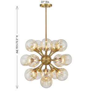 Savoy House - 1-7934-16-322 - 16 Light Chandelier - Matisse - Warm Brass