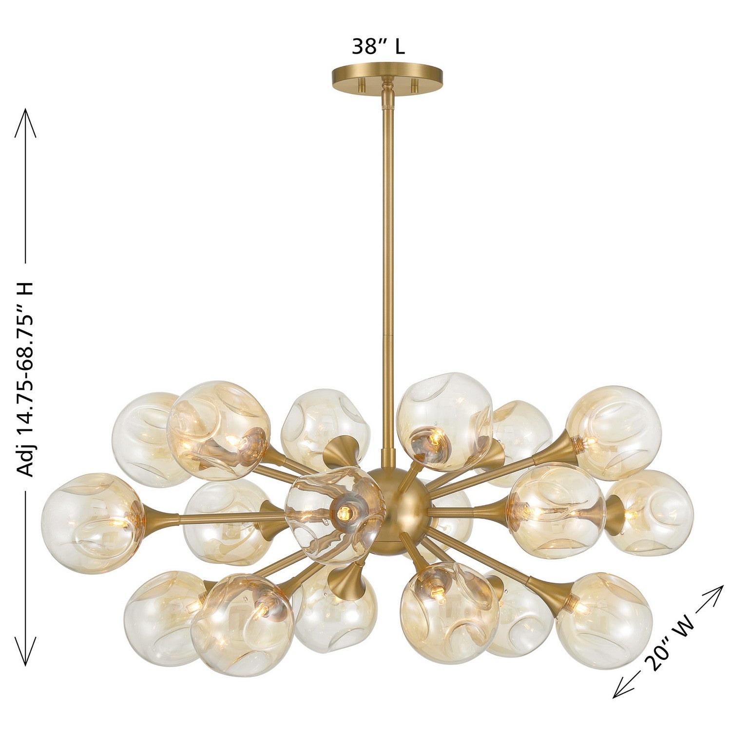 Savoy House - 1-7935-18-322 - 18 Light Chandelier - Matisse - Warm Brass