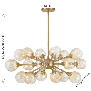 Savoy House - 1-7935-18-322 - 18 Light Chandelier - Matisse - Warm Brass