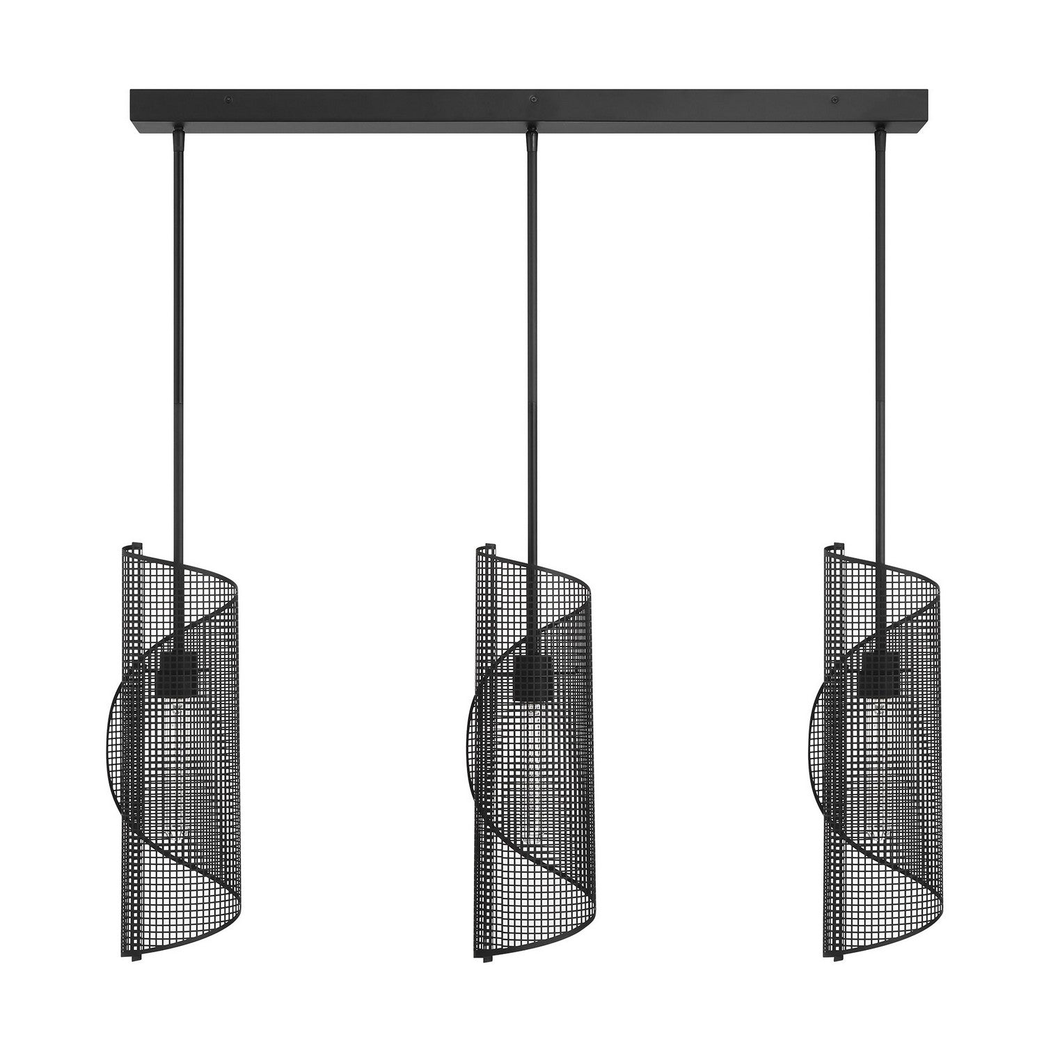 Savoy House - 1-8031-3-89 - Three Light Linear Chandelier - Hillbourne - Matte Black