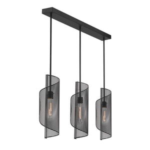 Savoy House - 1-8031-3-89 - Three Light Linear Chandelier - Hillbourne - Matte Black