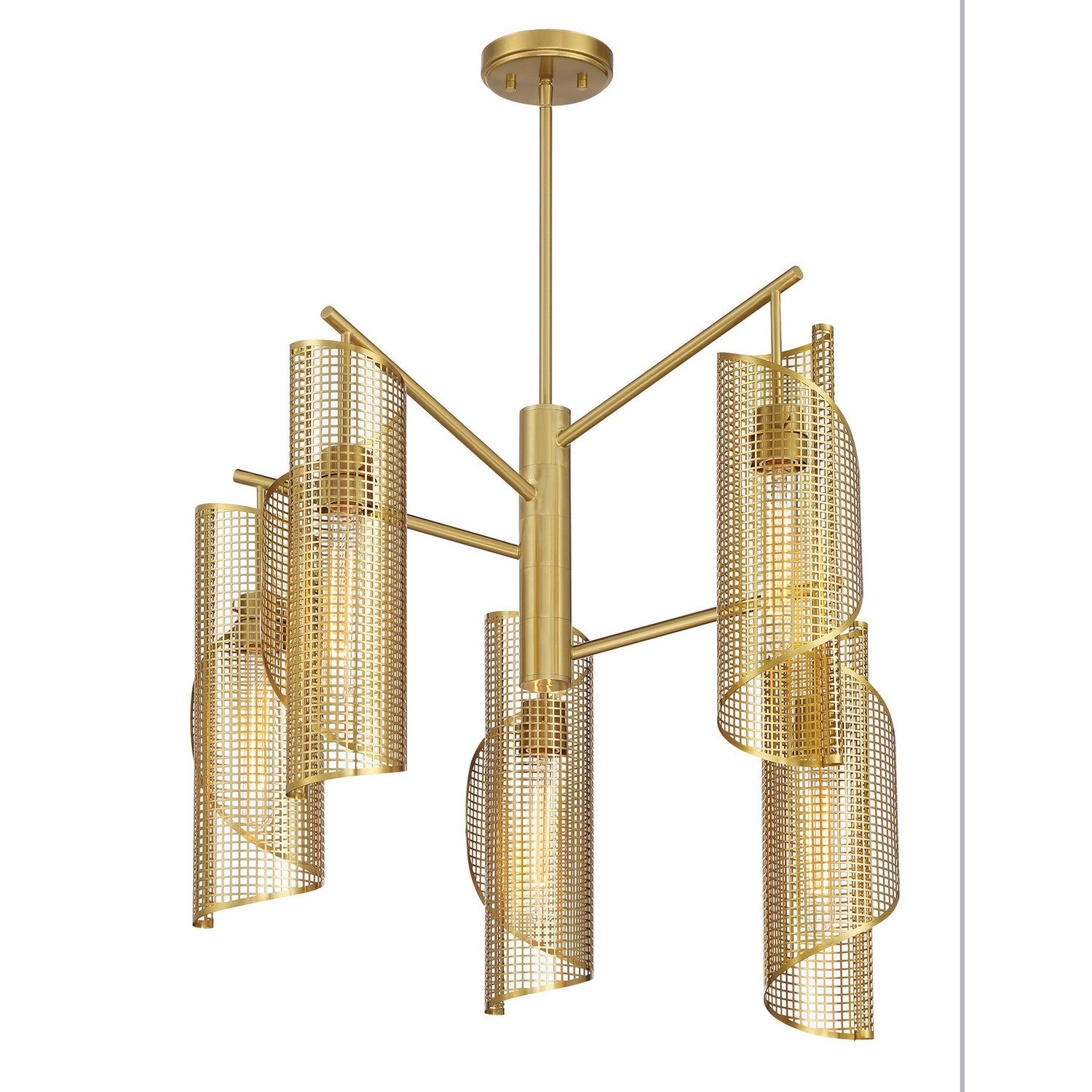 Savoy House - 1-8032-5-322 - Five Light Chandelier - Hillbourne - Warm Brass