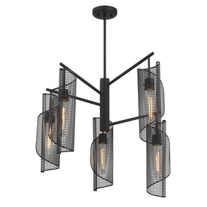 Savoy House - 1-8032-5-89 - Five Light Chandelier - Hillbourne - Matte Black