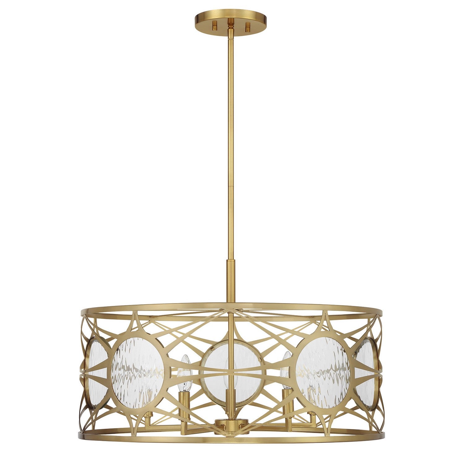 Savoy House - 6-5065-5-322 - Five Light Convertible Semi-Flush /Pendant - Balfour - Warm Brass