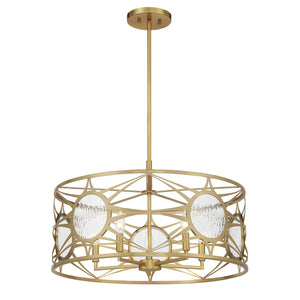 Savoy House - 6-5065-5-322 - Five Light Convertible Semi-Flush /Pendant - Balfour - Warm Brass