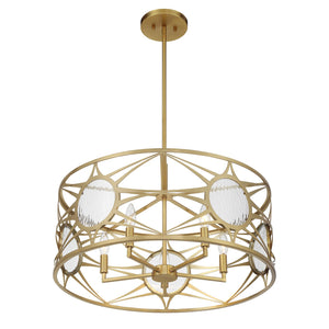 Savoy House - 6-5065-5-322 - Five Light Convertible Semi-Flush /Pendant - Balfour - Warm Brass