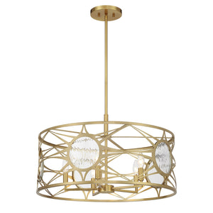 Savoy House - 6-5065-5-322 - Five Light Convertible Semi-Flush /Pendant - Balfour - Warm Brass