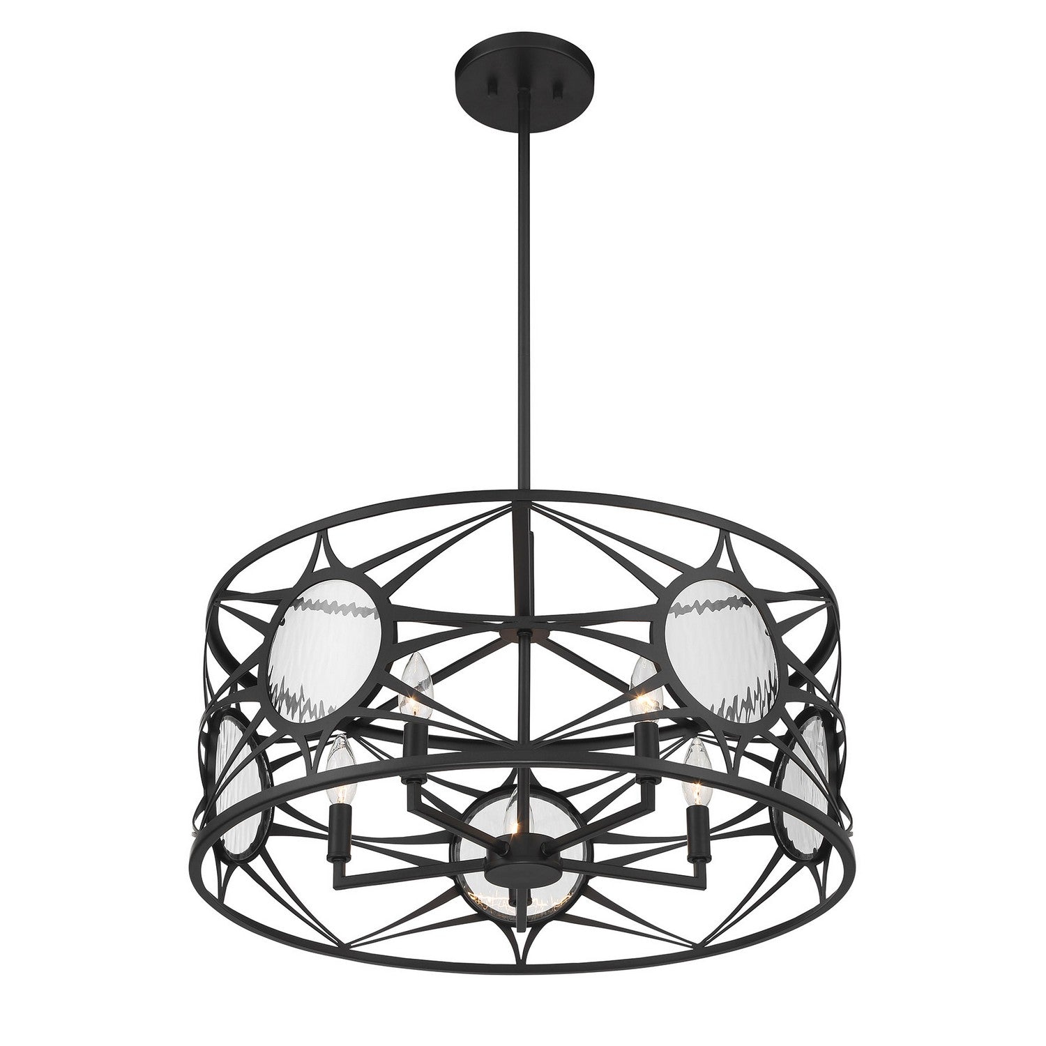 Savoy House - 6-5065-5-89 - Five Light Convertible Semi-Flush /Pendant - Balfour - Matte Black