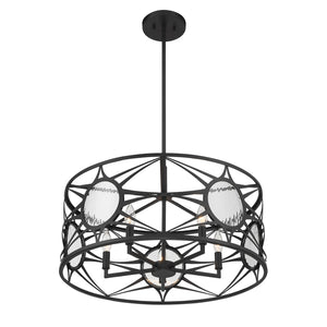 Savoy House - 6-5065-5-89 - Five Light Convertible Semi-Flush /Pendant - Balfour - Matte Black