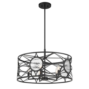 Savoy House - 6-5065-5-89 - Five Light Convertible Semi-Flush /Pendant - Balfour - Matte Black