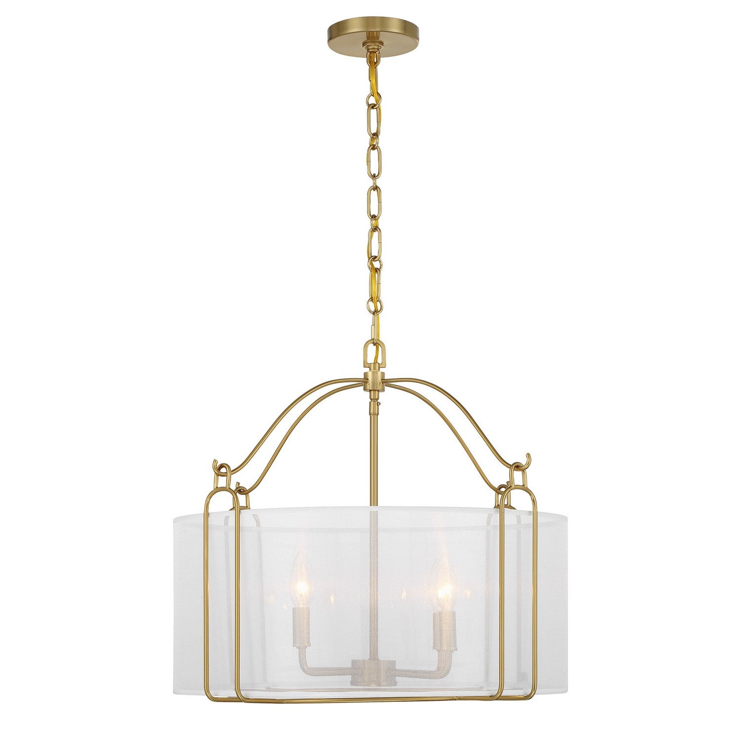 Savoy House - 7-1693-4-322 - Four Light Pendant - Ashlay - Warm Brass